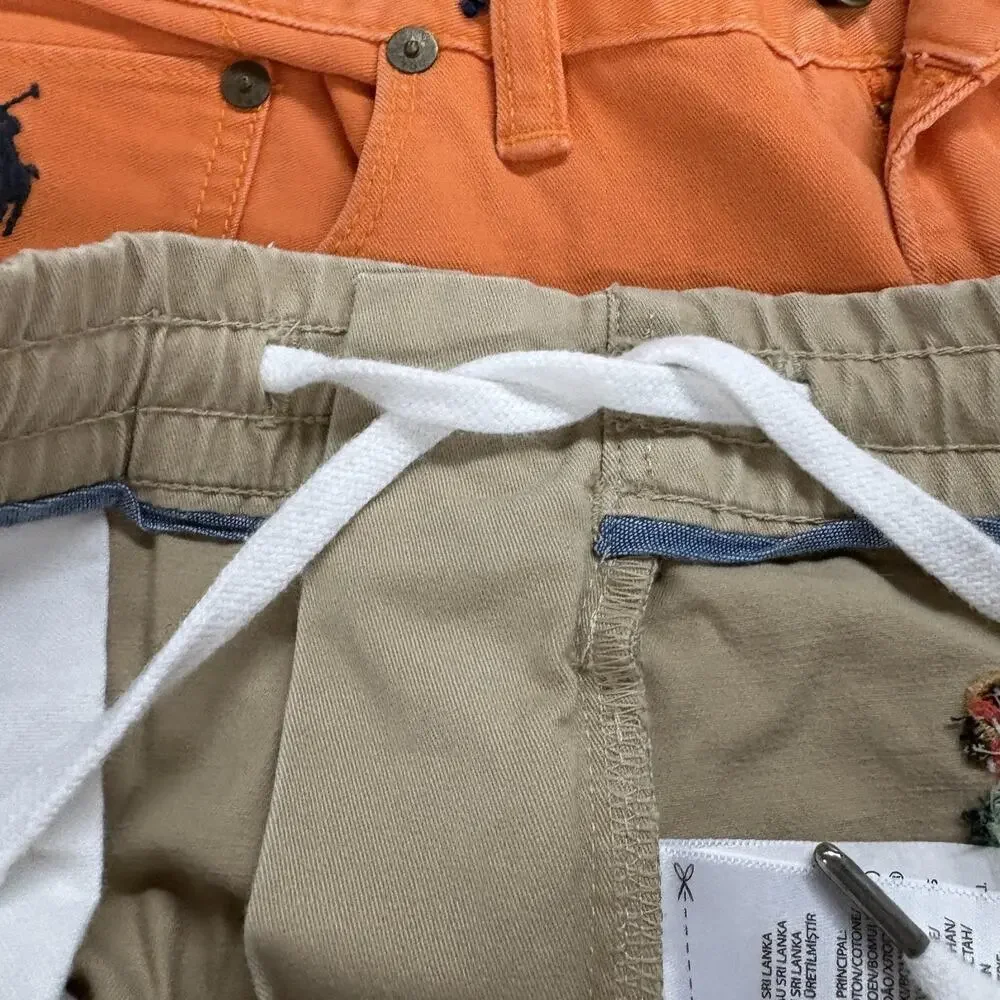 Polo Ralph Lauren Shorts Mens Medium Beige Chino Hula Embroidered 8
